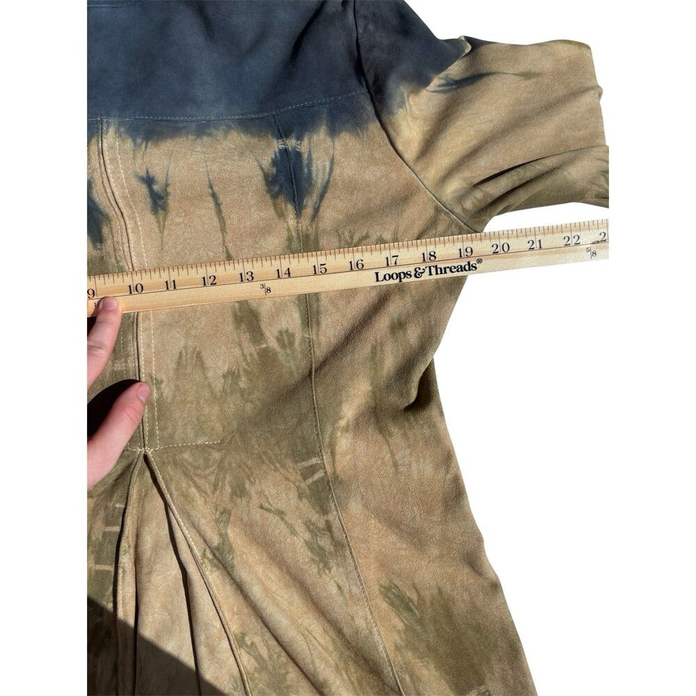 Women’s Sheep Suede Leather RONCARATI Duster Button Up Western Italian Size S/M - Picture 6 of 9